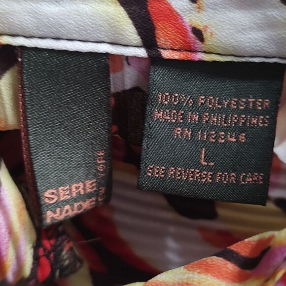 Sere Nade sheer ribbed stretched blouse Sz L NWOT - Picture 5 of 5